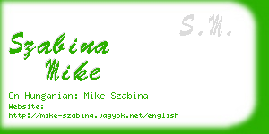 szabina mike business card